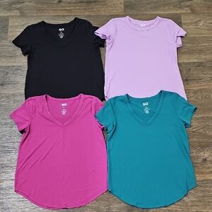 SO Women's Short Sleeve Tees - Black, Lavender, Magenta, Teal